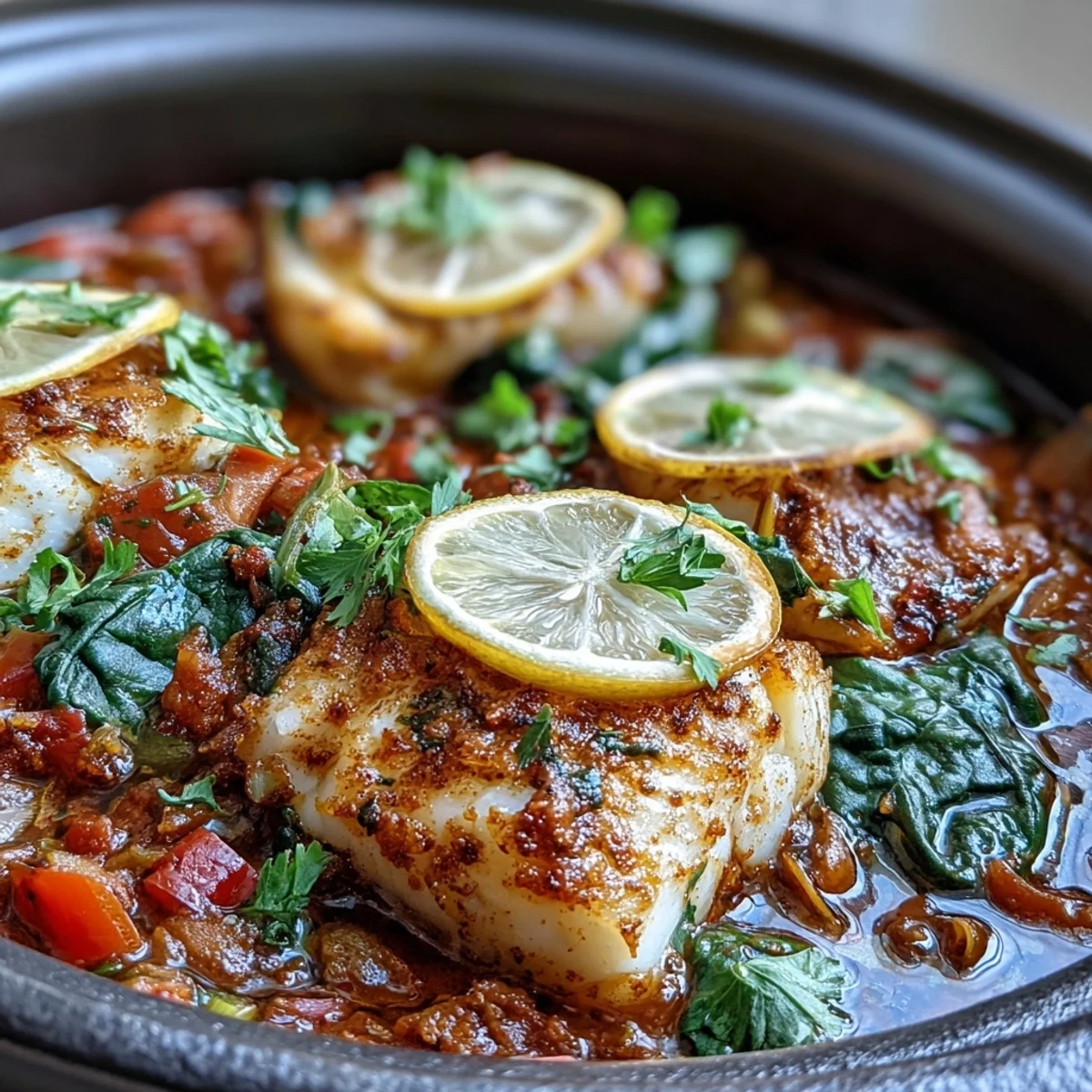 Spiced Cod Spiced Cod One Pot with Vegetables and Warming Spices | Mediterranean ...