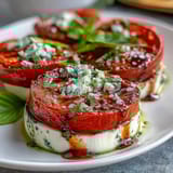 Caprese Salad Basil Oil Drizzle