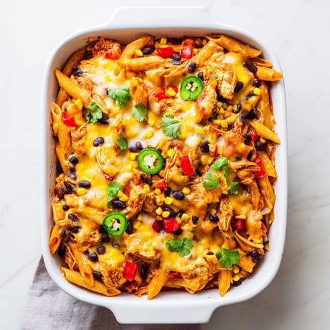 Chicken Burrito Pasta Bake