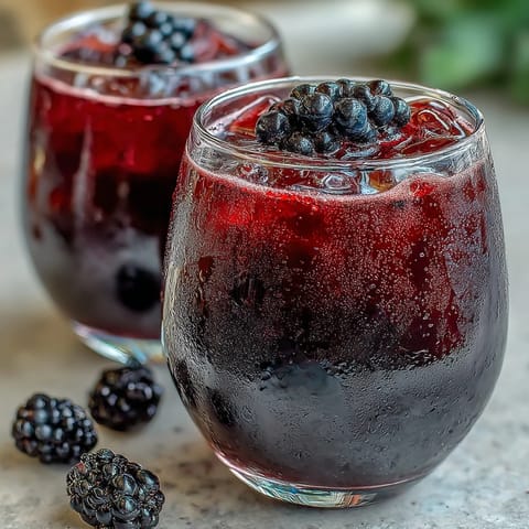 Chilled dry white wine is poured over crème de cassis to create a sweet-tart Black Currant and Cassis Cocktail.