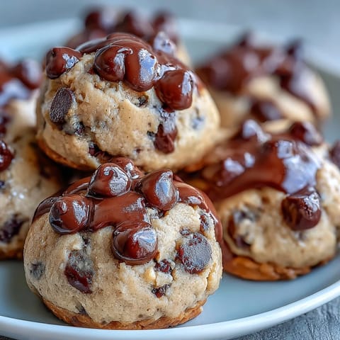 Creamy, protein-rich vegan cookie dough bites with chickpeas and dark chocolate chips — a healthy, no-bake snack or dessert.