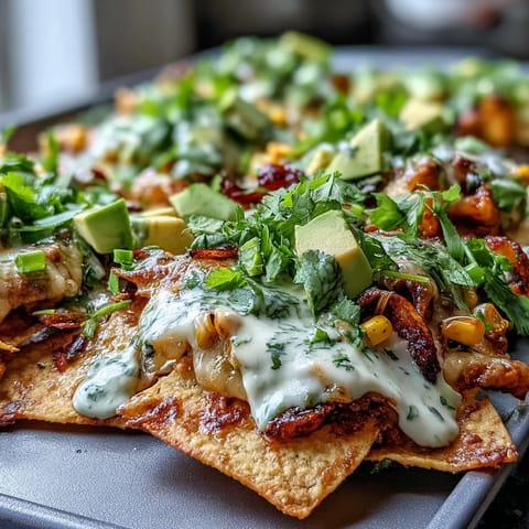 Sheet Pan Salsa Verde Nachos