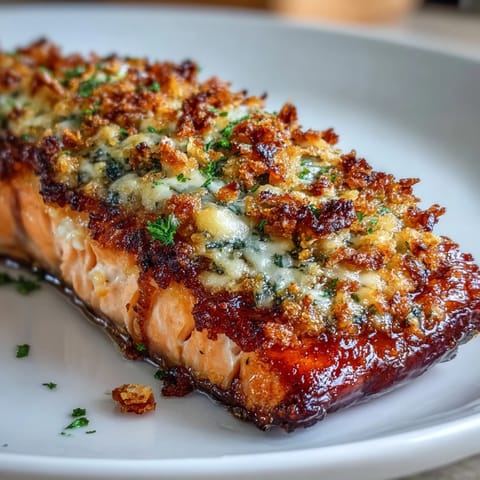 Keto Garlic Parmesan Salmon with Roasted Broccoli and Lemon Wedges, baked until golden and flaky, served with crisp roasted broccoli and fresh lemon slices.