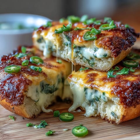 Golden-baked Jalapeño Cheddar High-Protein Bagels with melted sharp cheddar and spicy jalapeño pieces for a savory, protein-packed breakfast.