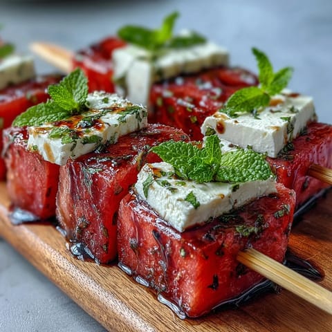 Summer Watermelon Feta Skewers
