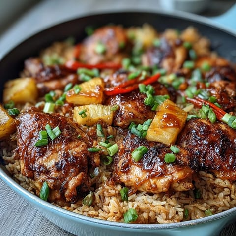 Pineapple Chicken Rice Skillet
