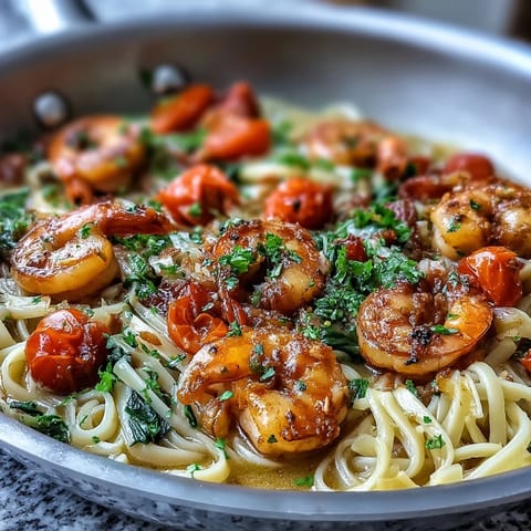 Garlic Shrimp Angel Hair Pasta