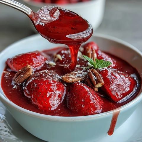 Fresh Strawberry Compote Yogurt