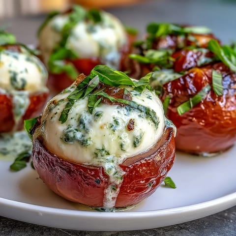 Vibrant Caprese skewers with pesto drizzle, featuring juicy tomatoes, creamy mozzarella, and aromatic basil for a perfect appetizer.