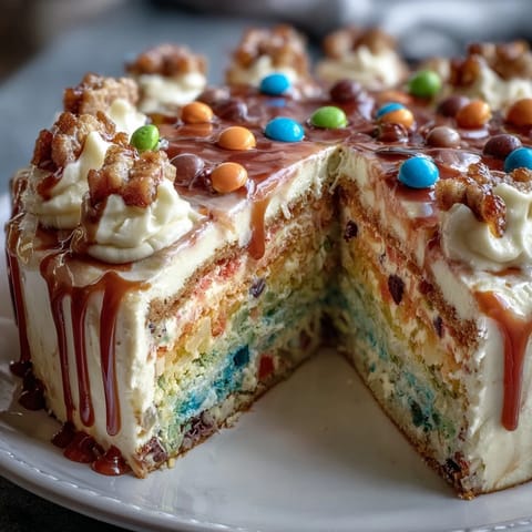 Cinco de Mayo Piñata Cake with vibrant rainbow layers and candy surprise inside, perfect for festive celebrations.