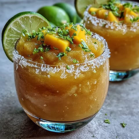 Frozen Mango Margarita Mocktail