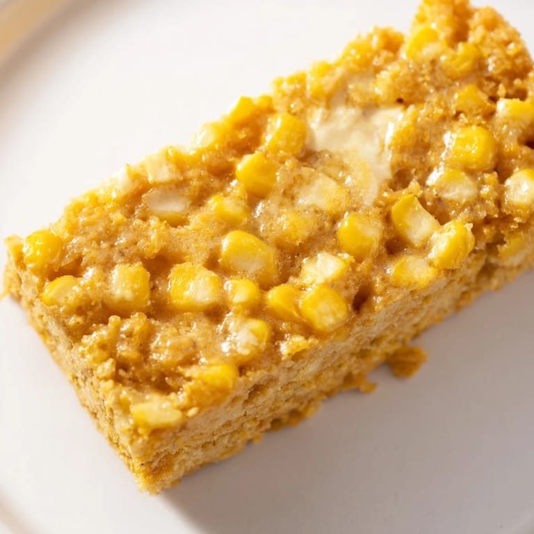 Buttery Corn Flapjacks reveal golden edges and sweet corn kernels, making a delicious and easy breakfast.