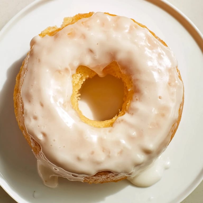 Warm glazed yeast donuts, fresh from the fryer, displaying a beautifully glazed surface and soft texture.