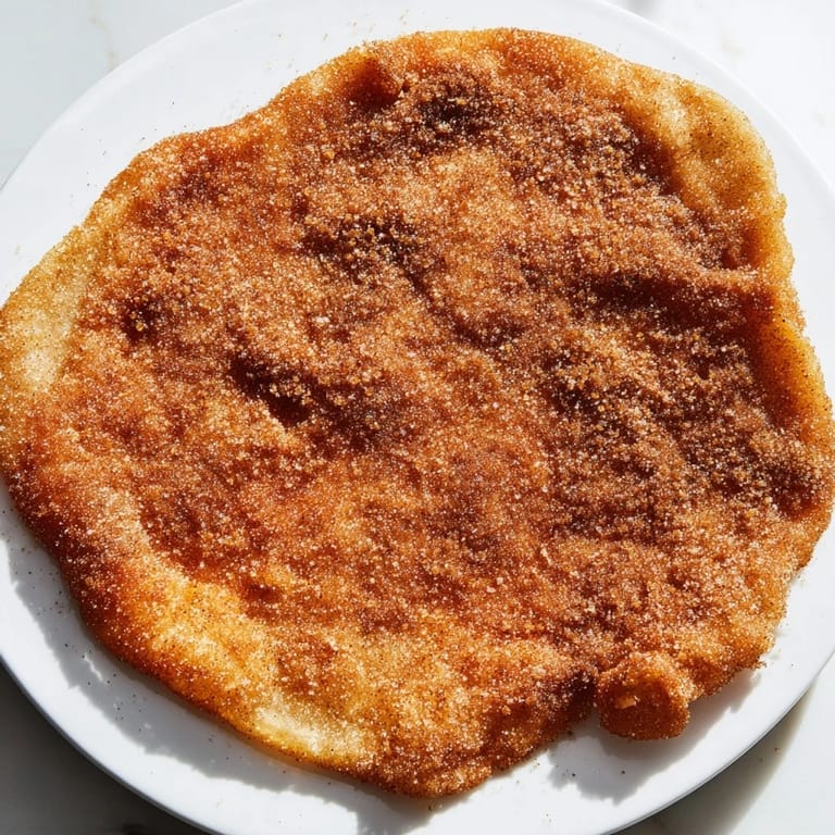 Warm, buttery Elephant Ears fresh from the fryer, glistening and ready to enjoy as a dessert.