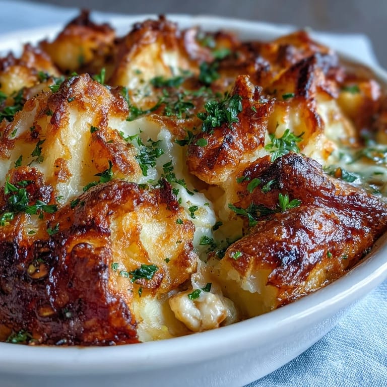 Curried Fish Pie served in a white dish, paired with fresh parsley and a glass of crisp white wine.