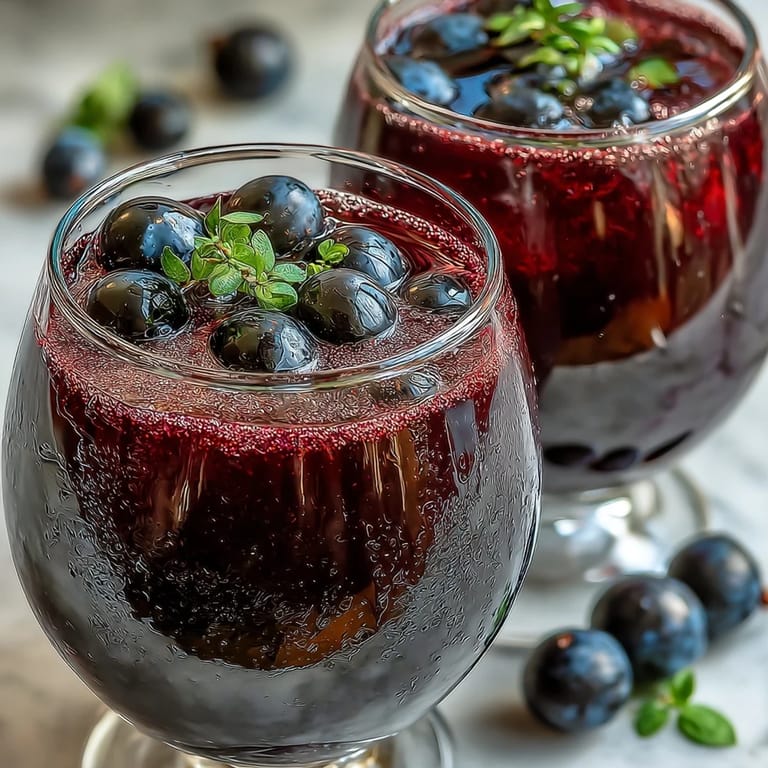 A refreshing French aperitif served in a stemmed glass, perfect for starting a gathering with a Black Currant and Cassis Cocktail.