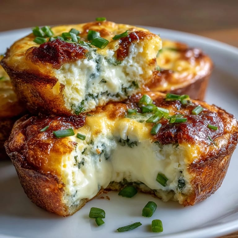 Cheesy, low-carb egg cups filled with fresh jalapeños, red bell peppers, and green onions for a flavorful breakfast.  