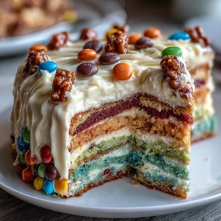 Colorful hidden candy Piñata Cake with rainbow layers, ideal for Cinco de Mayo parties and sweet surprises.