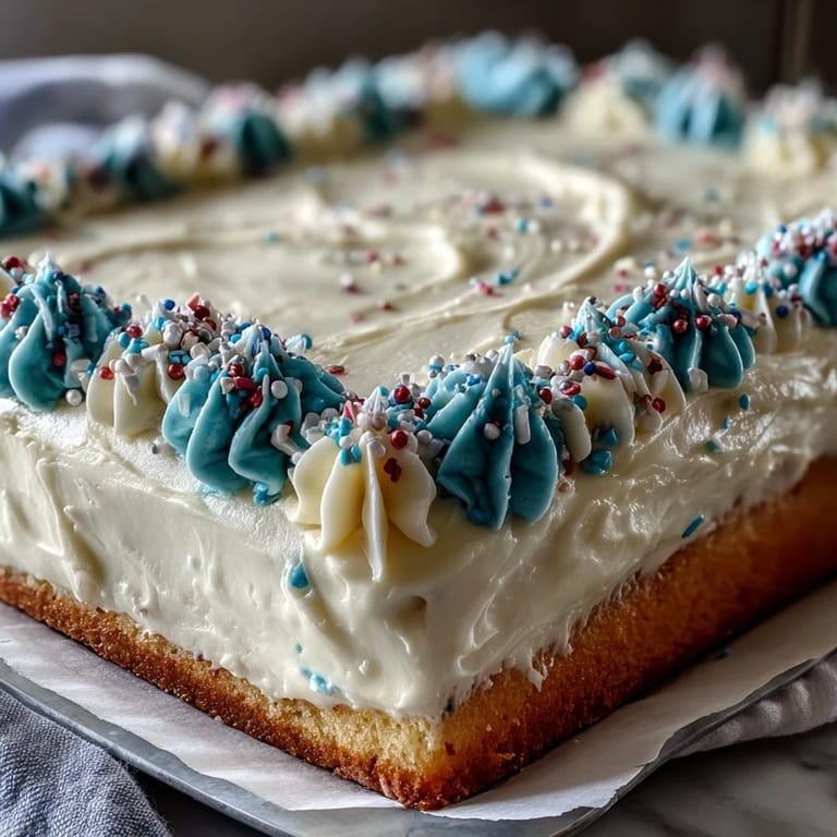 Moist vanilla sheet cake decorated with colorful buttercream piping and Class of 2026 lettering, ideal for graduation parties.