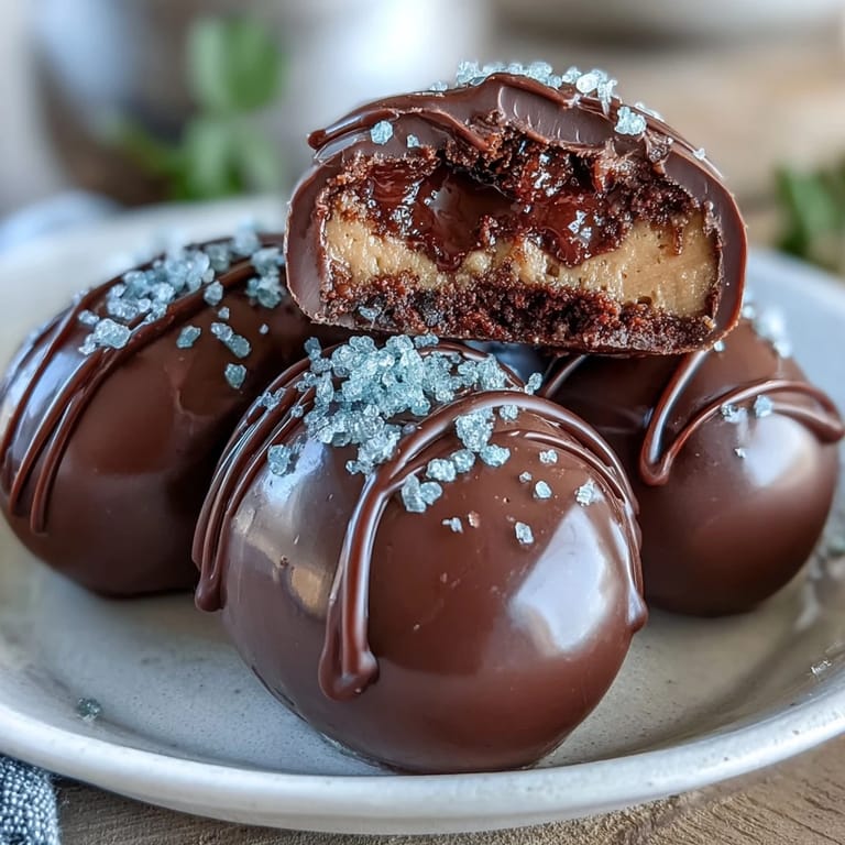 Delicious homemade peanut butter eggs covered in melted chocolate, a festive dessert for Easter celebrations.  