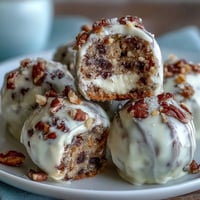 Carrot Cake Truffles with Cream Cheese Coating: bite-sized delights of spiced carrot cake enrobed in tangy cream cheese coating.