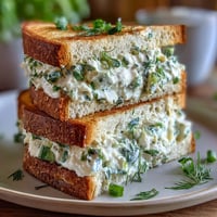 Kentucky Derby Benedictine Tea Sandwiches on a white platter with fresh dill garnish, perfect for elegant brunches or Derby parties.