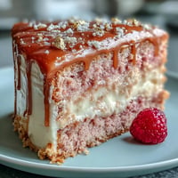 Elegant pink Bridal Shower Rosé Velvet Cake with shimmering gold cascading.